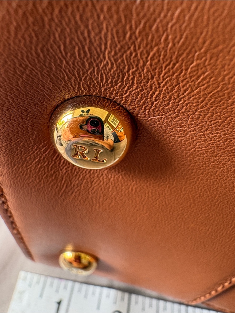 Ralph Lauren Tiffen Calfskin Leather Top-Handle/Shoulder Convertible Adjustable - Picture 10 of 15